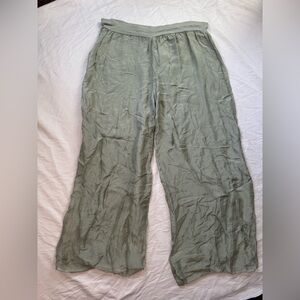 Wide Leg Sage Green Pants